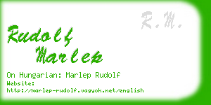 rudolf marlep business card